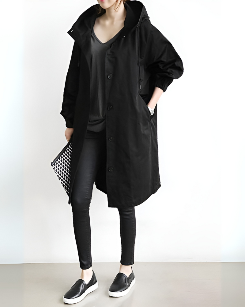 Agnes hooded trench coat
