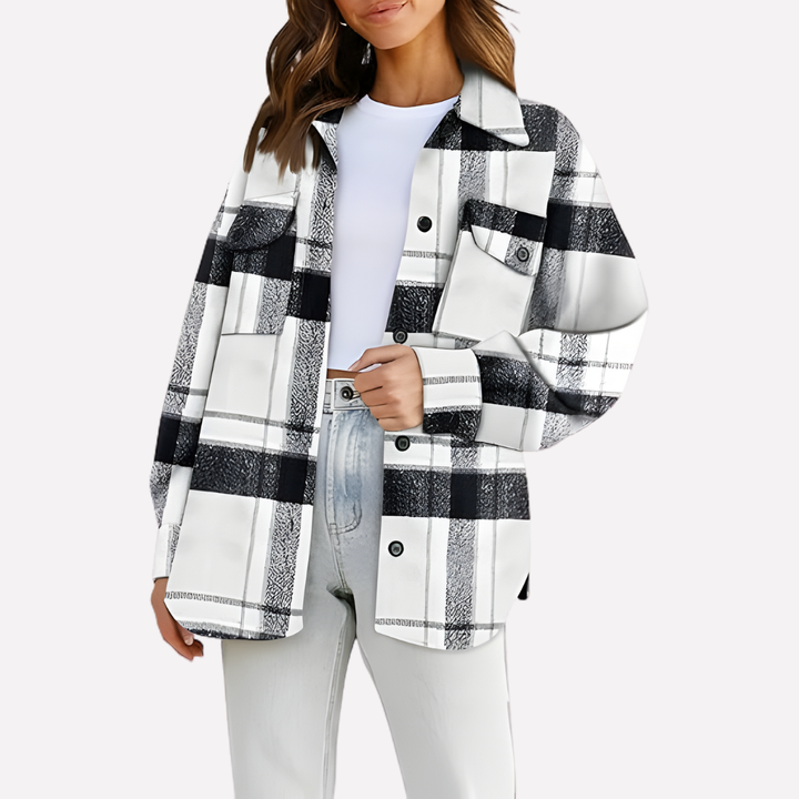 Turid relaxed plaid shacket – image 3