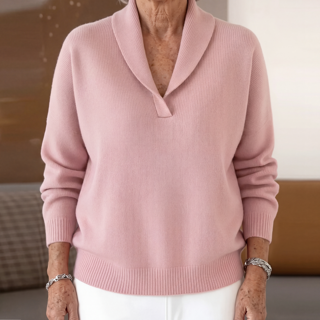 Sienna relaxed v neck knit jumper – image 3