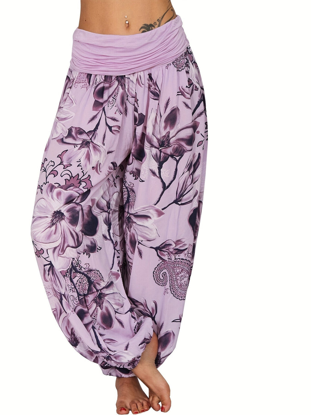Cecilia Elegant Wide Leg Floral Print Trousers - image 6