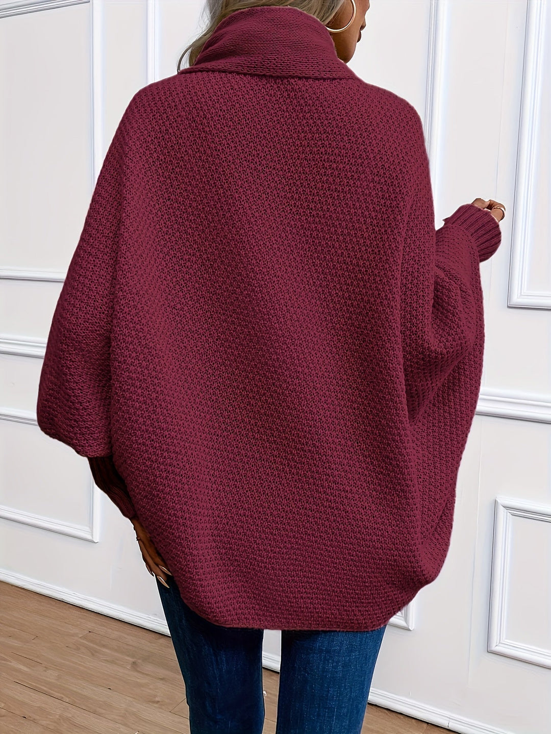 Wendela waterfall knit cardigan with shawl collar – image 7