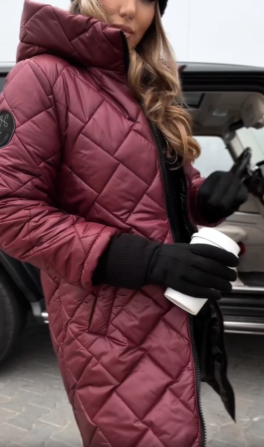 Araminta hooded quilted winter coat – image 6