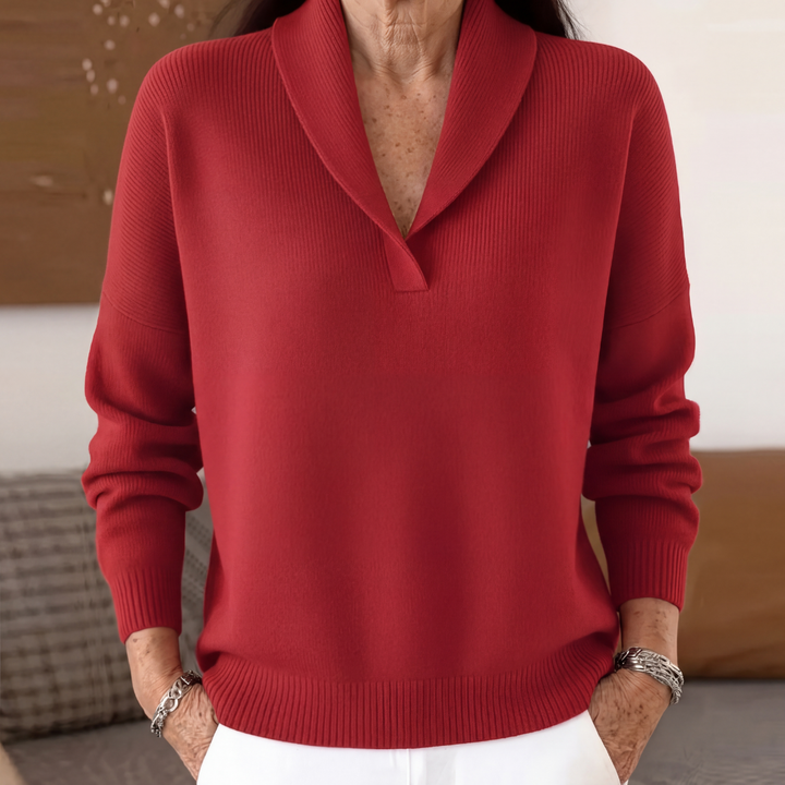 Sienna relaxed v neck knit jumper – image 4