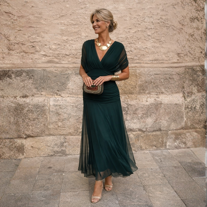 Gwyneth Elegant Off Shoulder Mermaid Maxi Dress