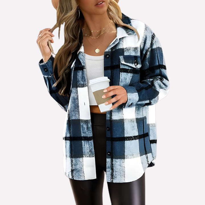 Turid relaxed plaid shacket – image 4