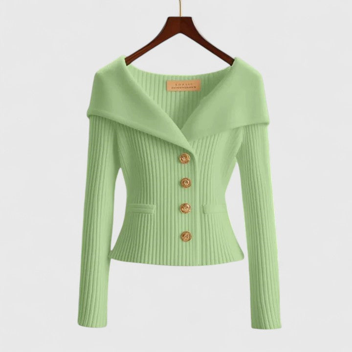 Imogen fitted wide collar gilet – image 10