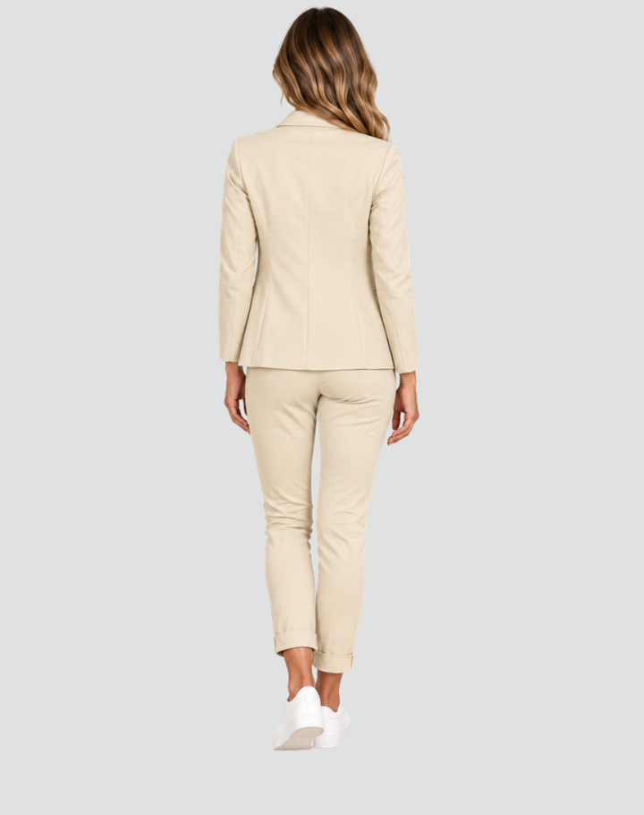 Cordula two piece blazer and trouser set, fabric detail