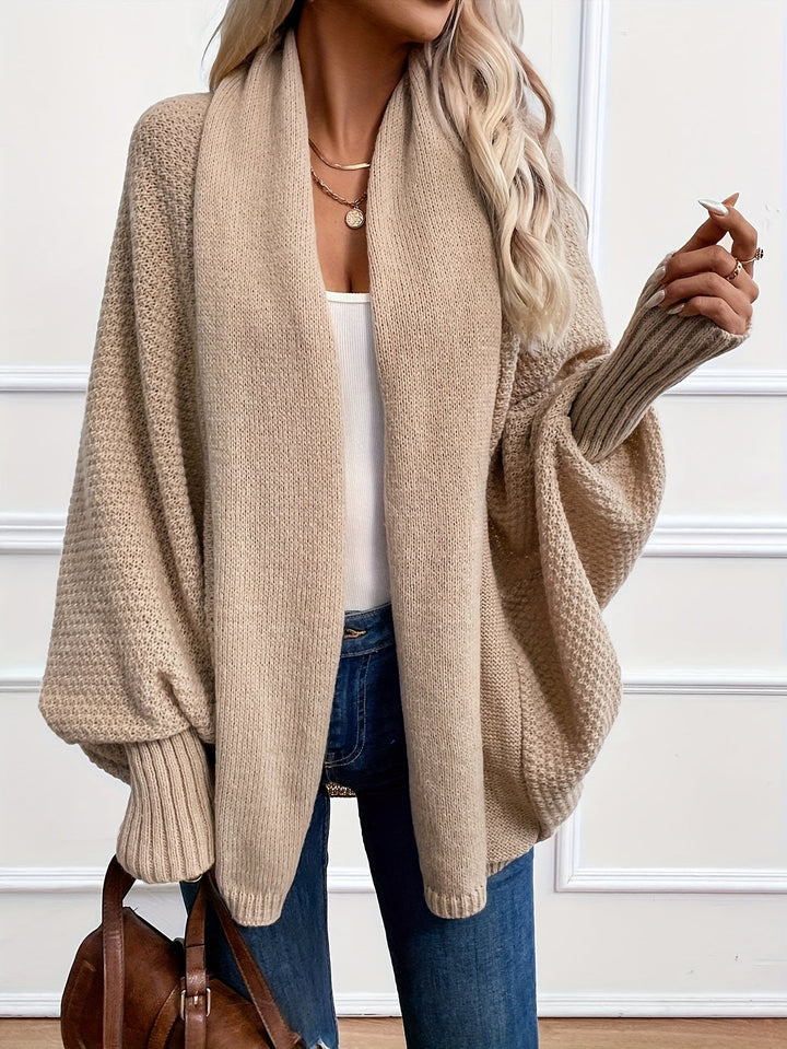Wendela waterfall knit cardigan with shawl collar