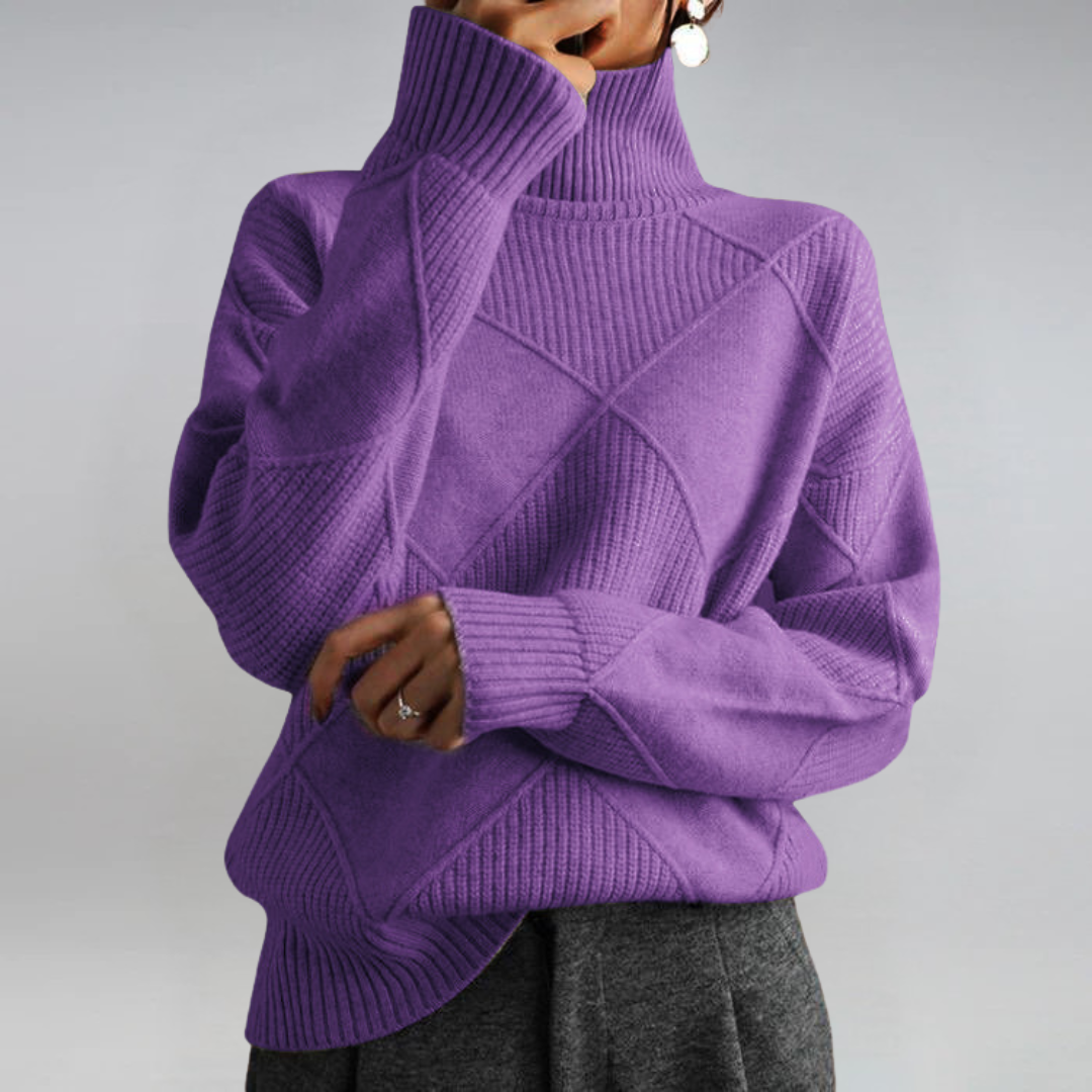 Nova relaxed roll neck jumper – image 8