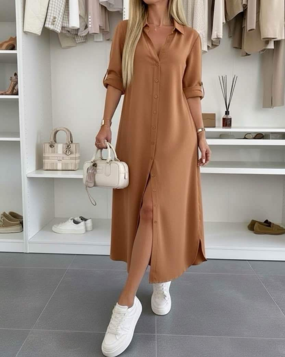 Hedy oversized shirt dress – image 7