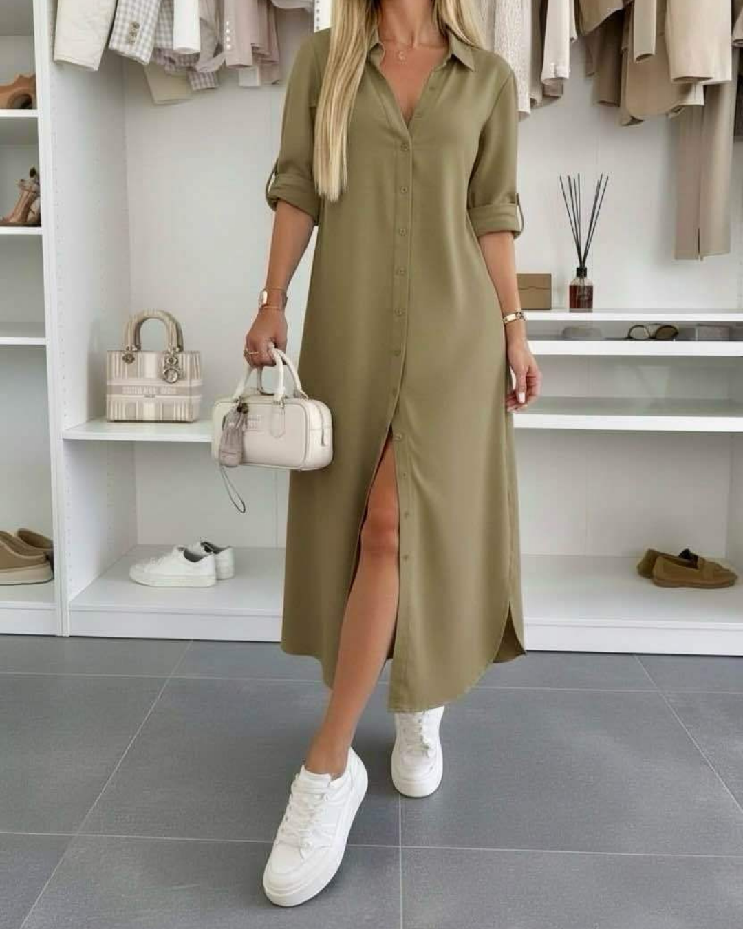 Hedy oversized shirt dress – image 5