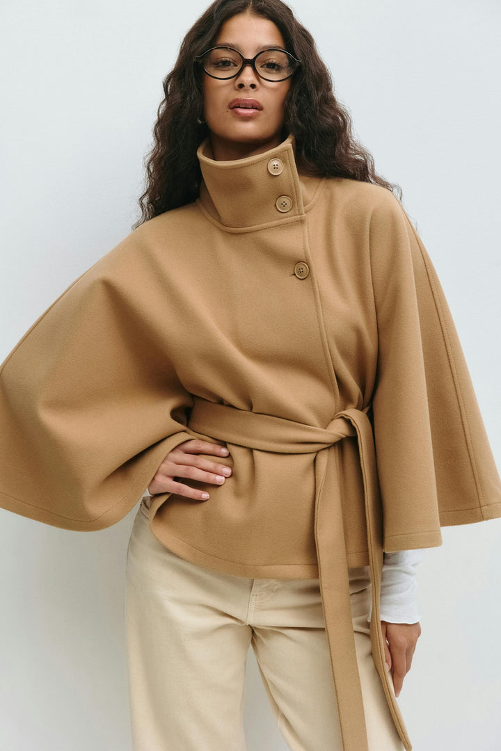 Cora belted cape coat – image 4