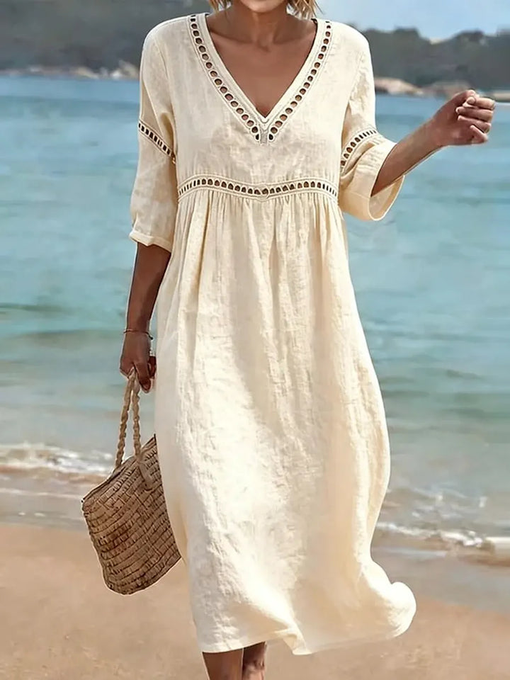 Elinor V neck midi dress – image 3