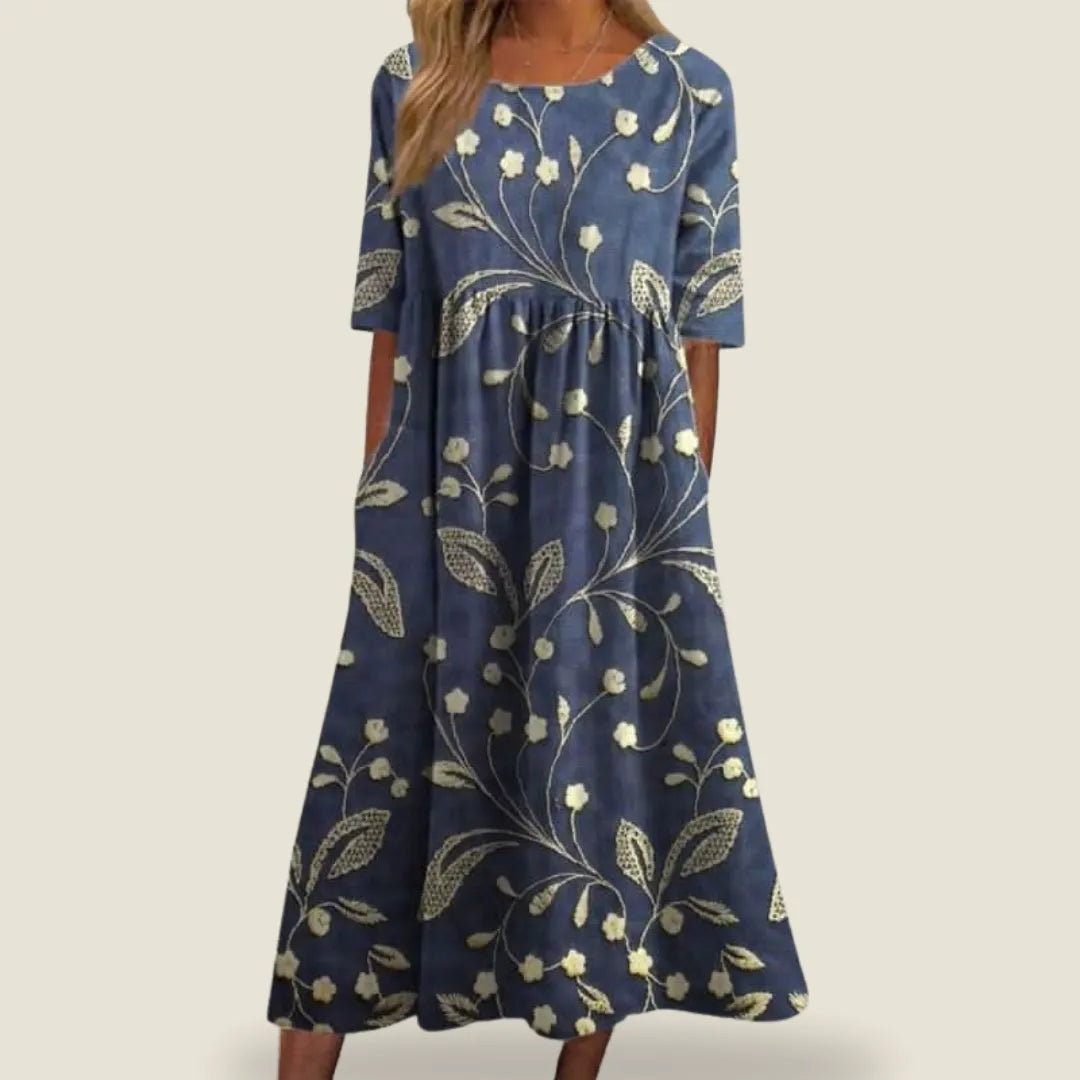 Siv floral relaxed midi dress – image 7