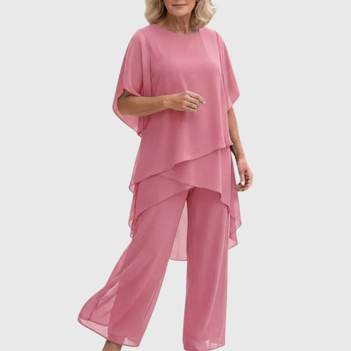 Chiara draped top and palazzo trouser set – image 4