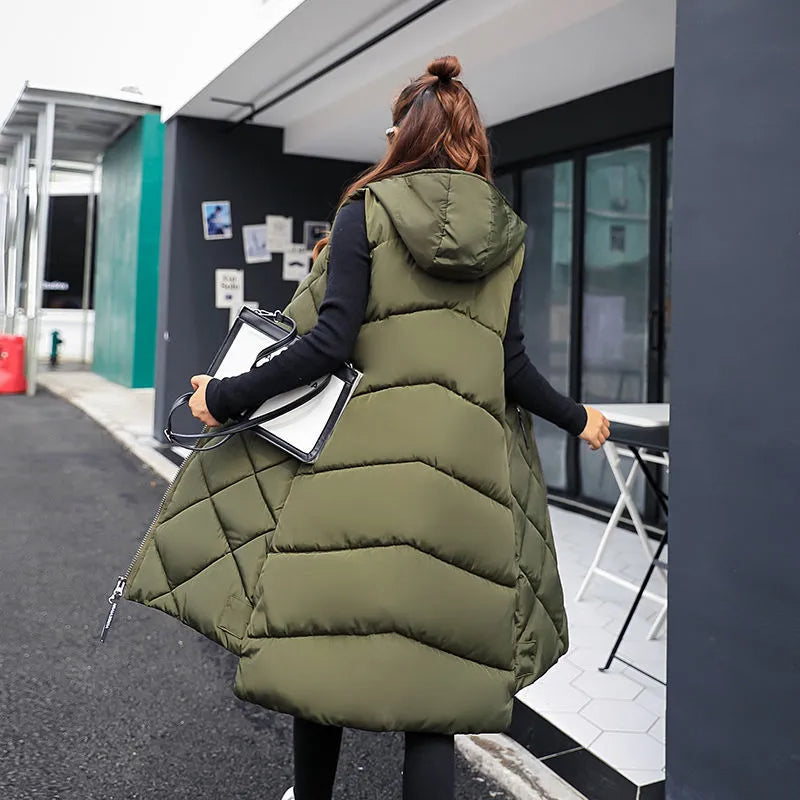 Avis longline quilted long gilet