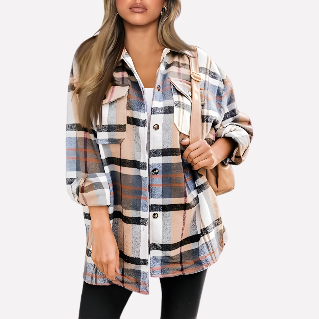 Turid relaxed plaid shacket – image 5
