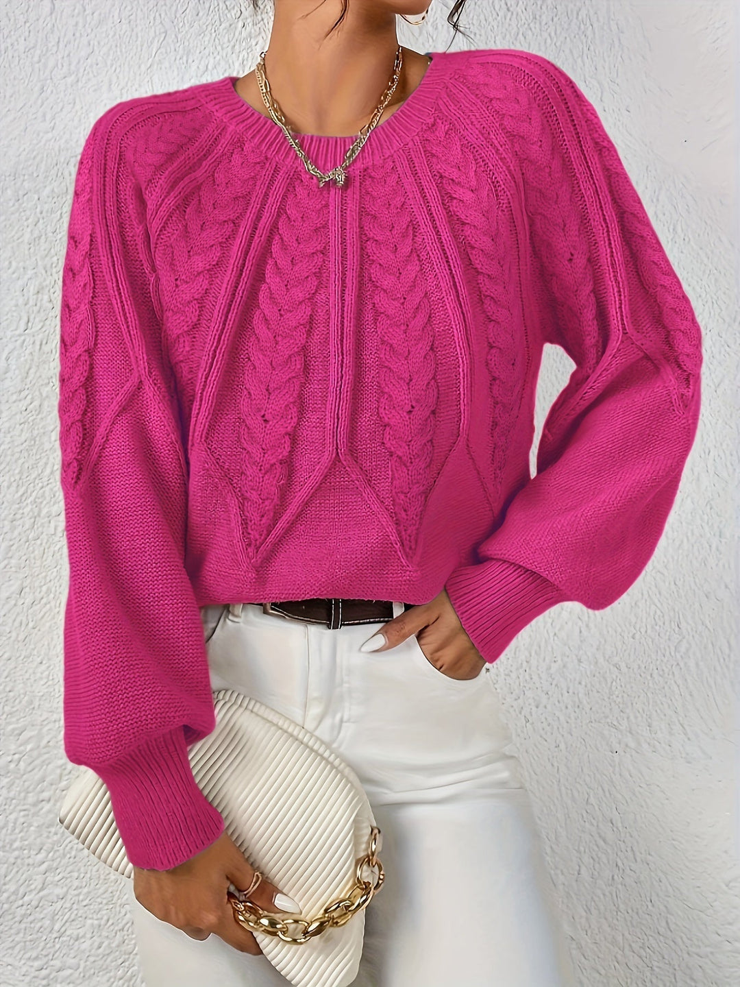 Ronja cropped cable knit jumper – image 3