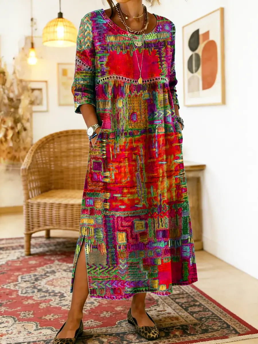 Indra patchwork denim dress – image 9