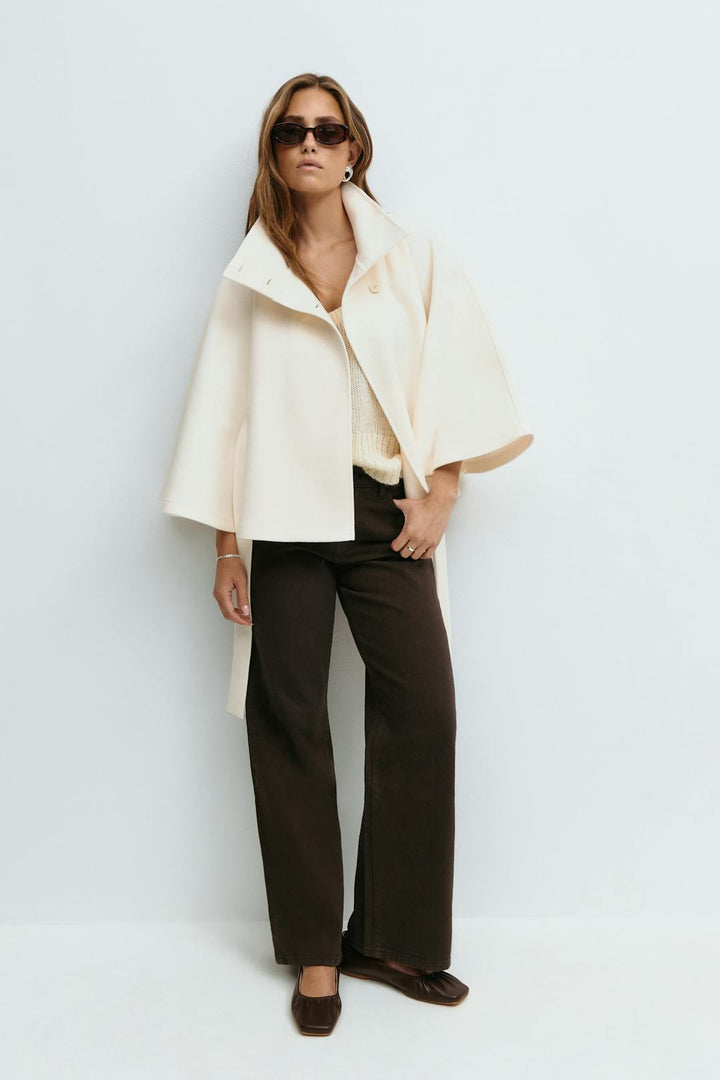 Cora belted cape coat – image 11