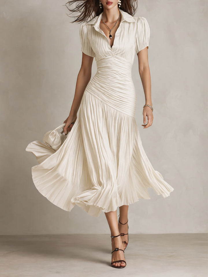 Mira striped satin midi dress – image 2