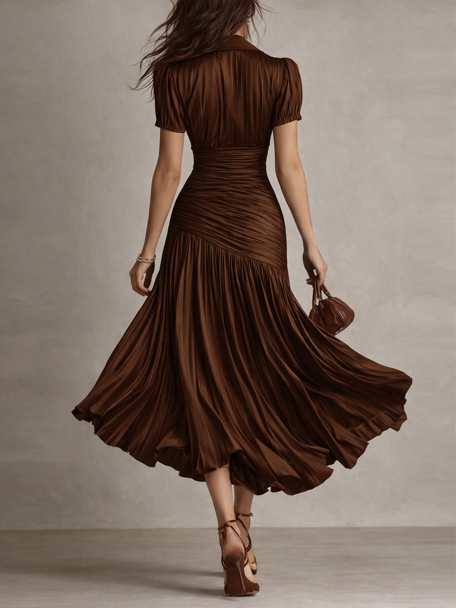 Mira striped satin midi dress – image 10