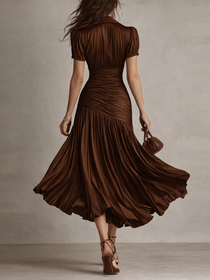 Mira striped satin midi dress – image 10