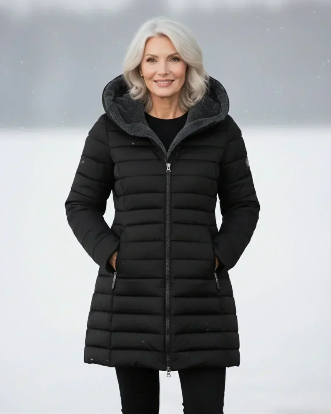 Dulcie Elegant Longline Padded Jacket - image 4