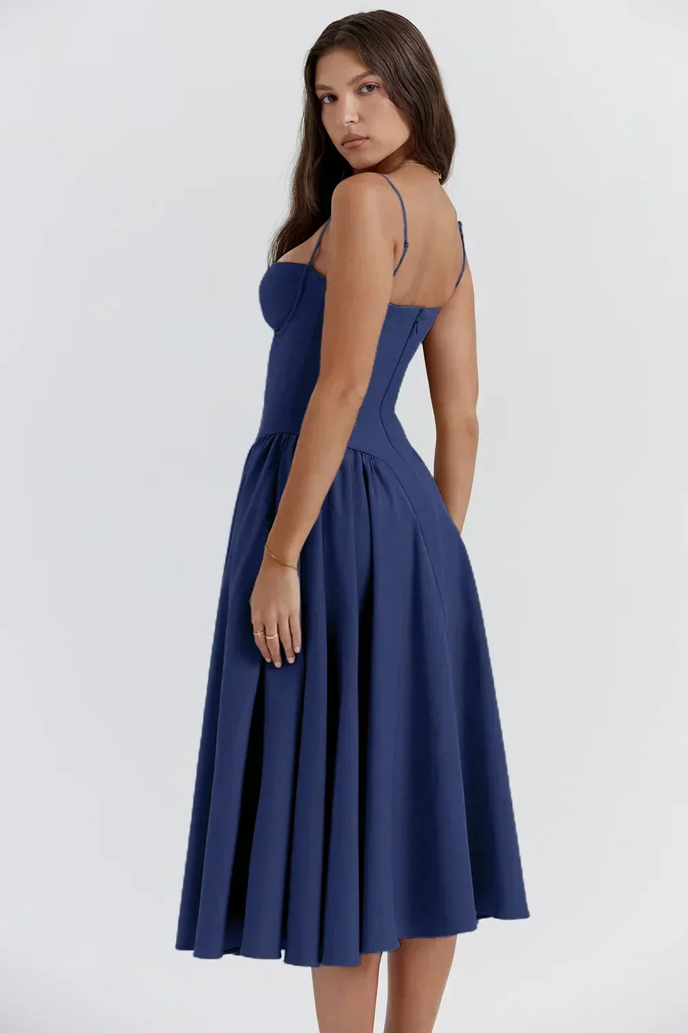 Lisette strapless corset midi dress – image 13