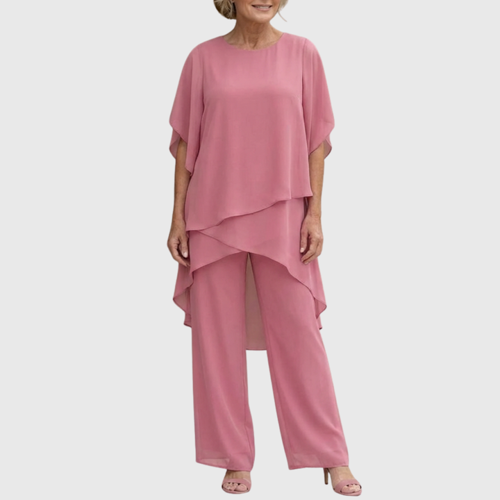Chiara draped top and palazzo trouser set – image 5