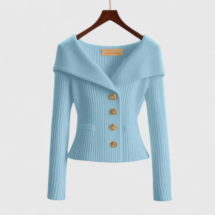Imogen fitted wide collar gilet – image 7