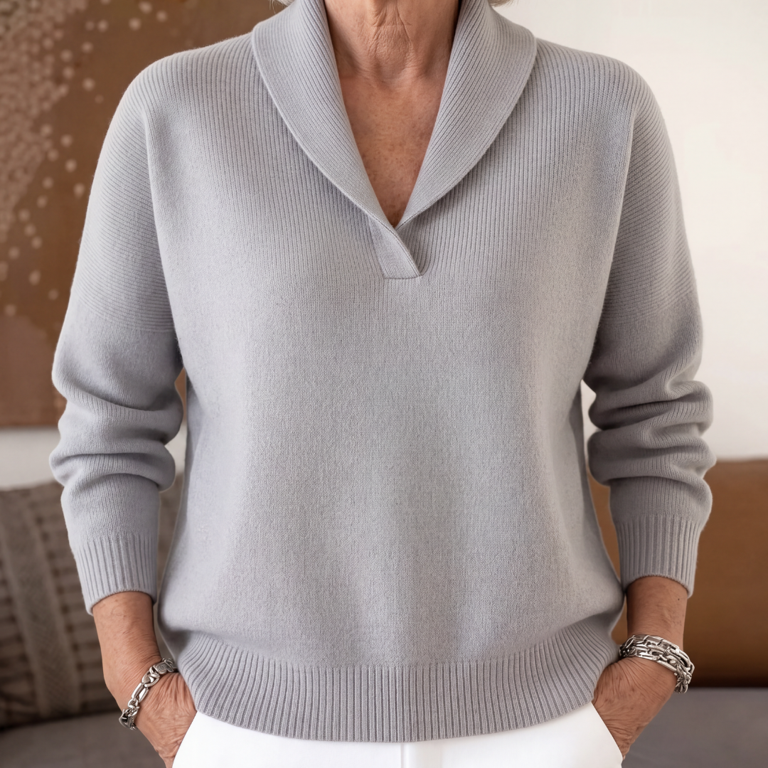 Sienna relaxed v neck knit jumper – image 6