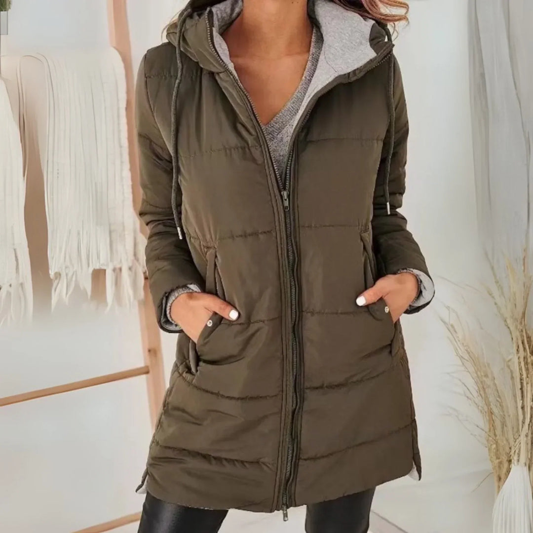 Ceridwen longline hooded padded coat – image 4