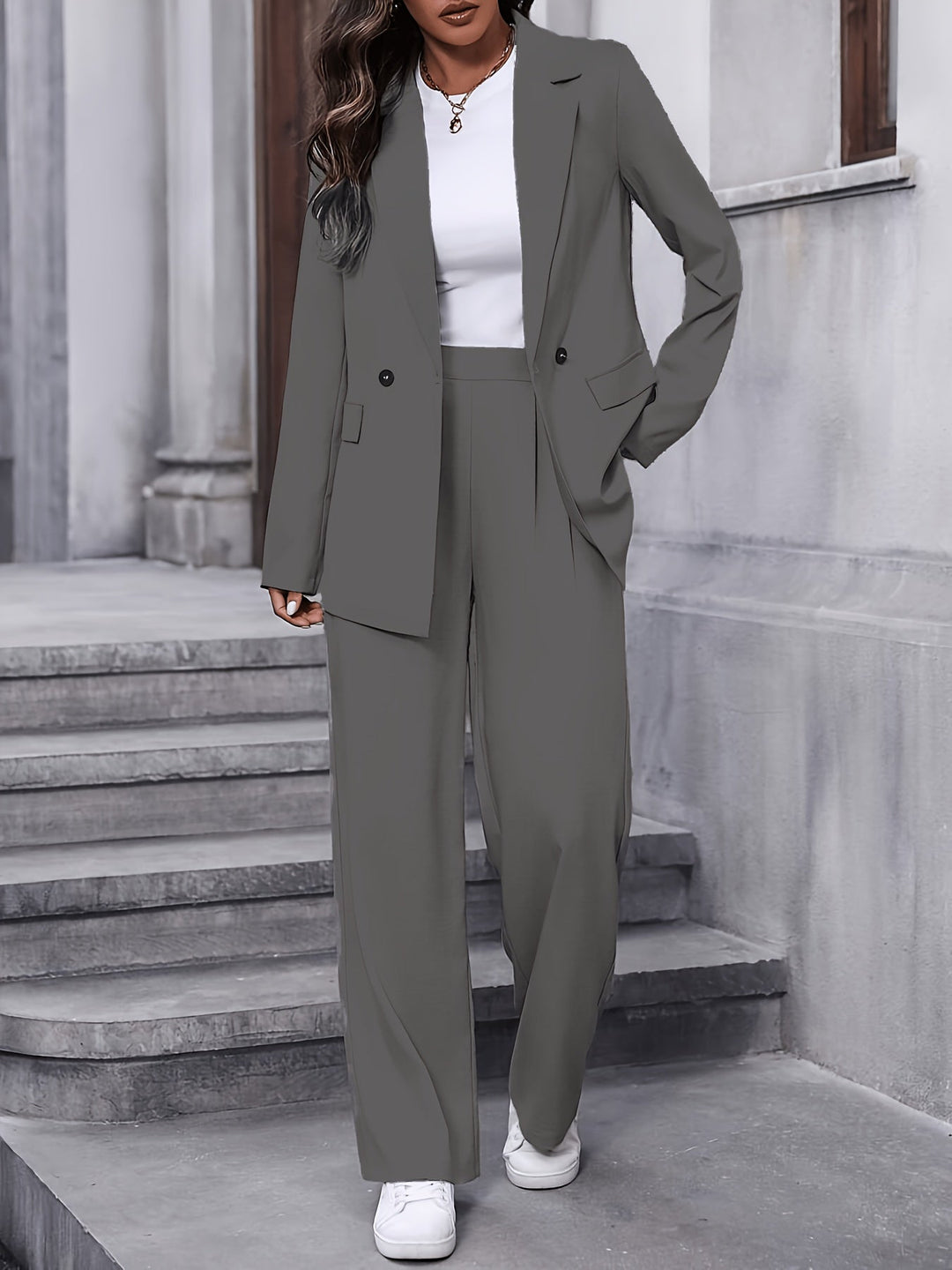 Bianca two piece blazer and trouser suit set – image 8
