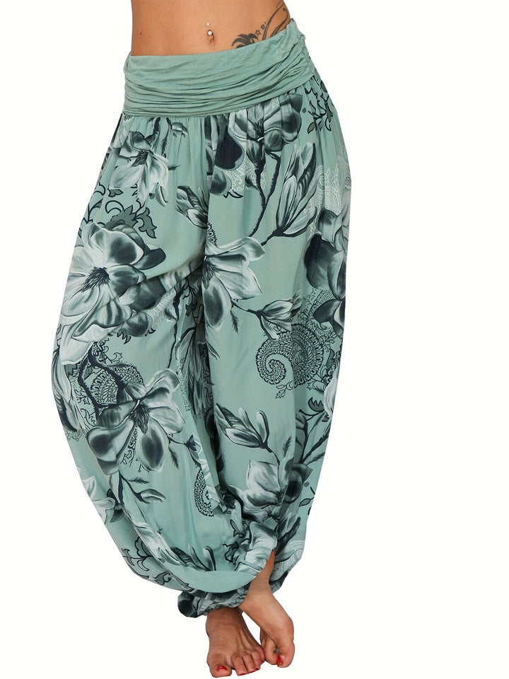 Cecilia Elegant Wide Leg Floral Print Trousers - image 9