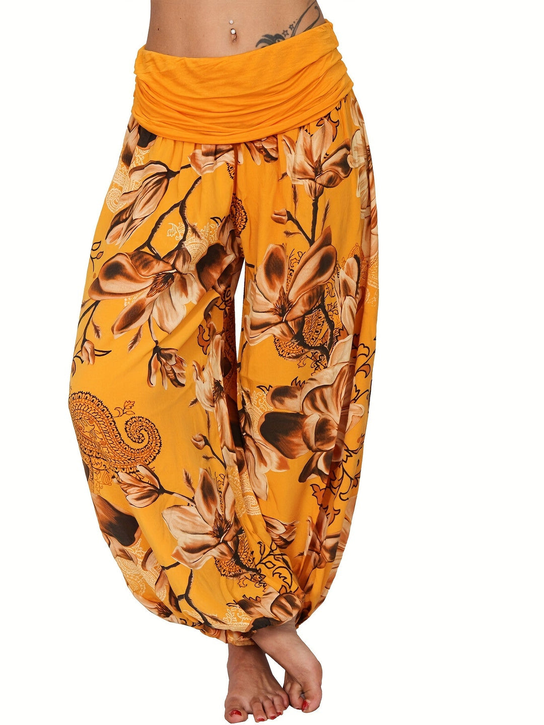 Cecilia Elegant Wide Leg Floral Print Trousers - image 10