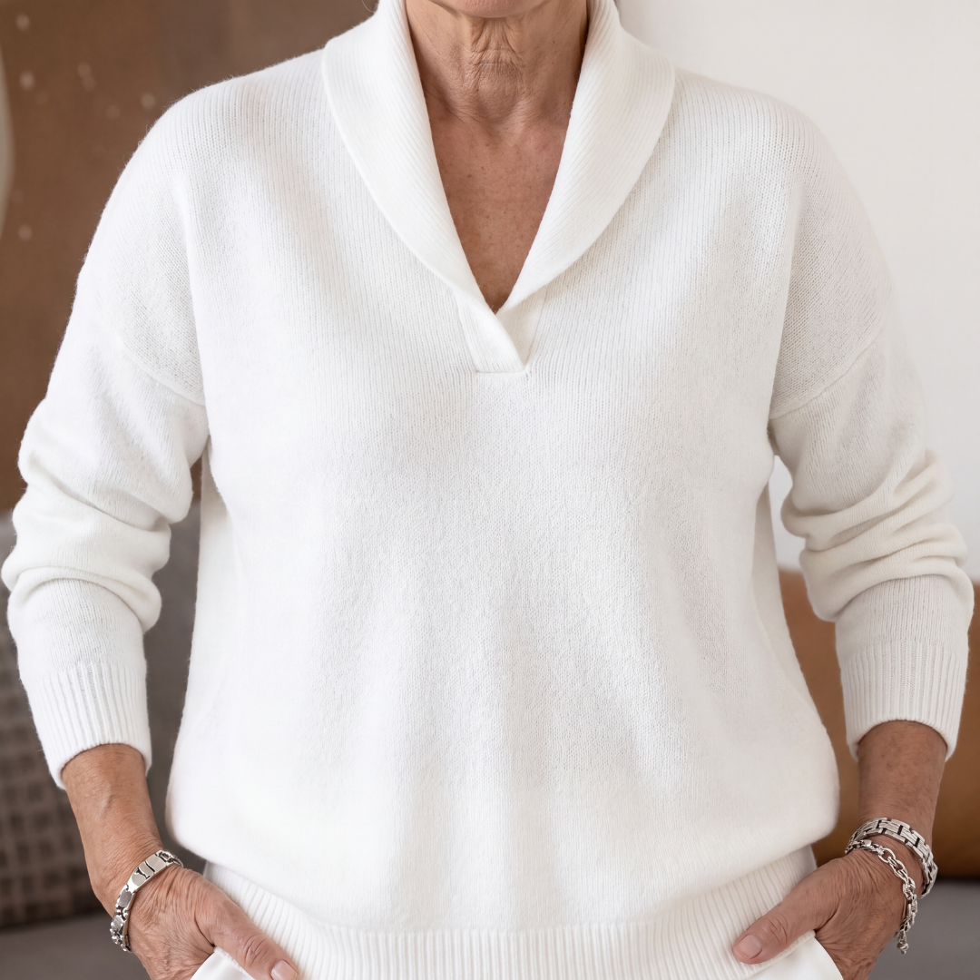 Sienna relaxed v neck knit jumper – image 7