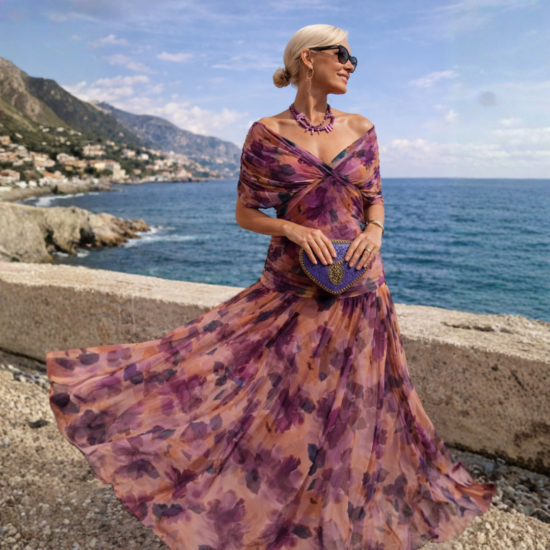 Gwyneth Elegant Off Shoulder Mermaid Maxi Dress - image 9