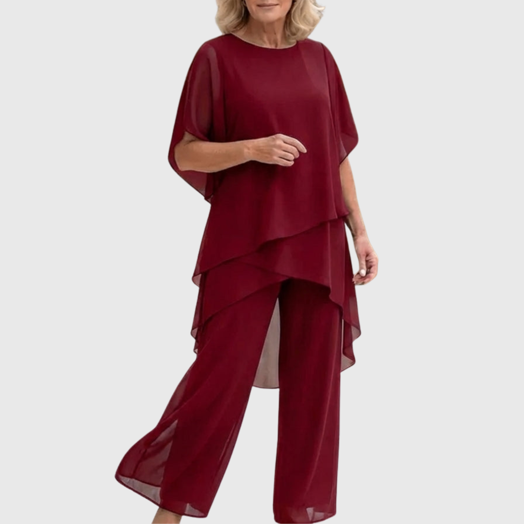 Chiara draped top and palazzo trouser set – image 6