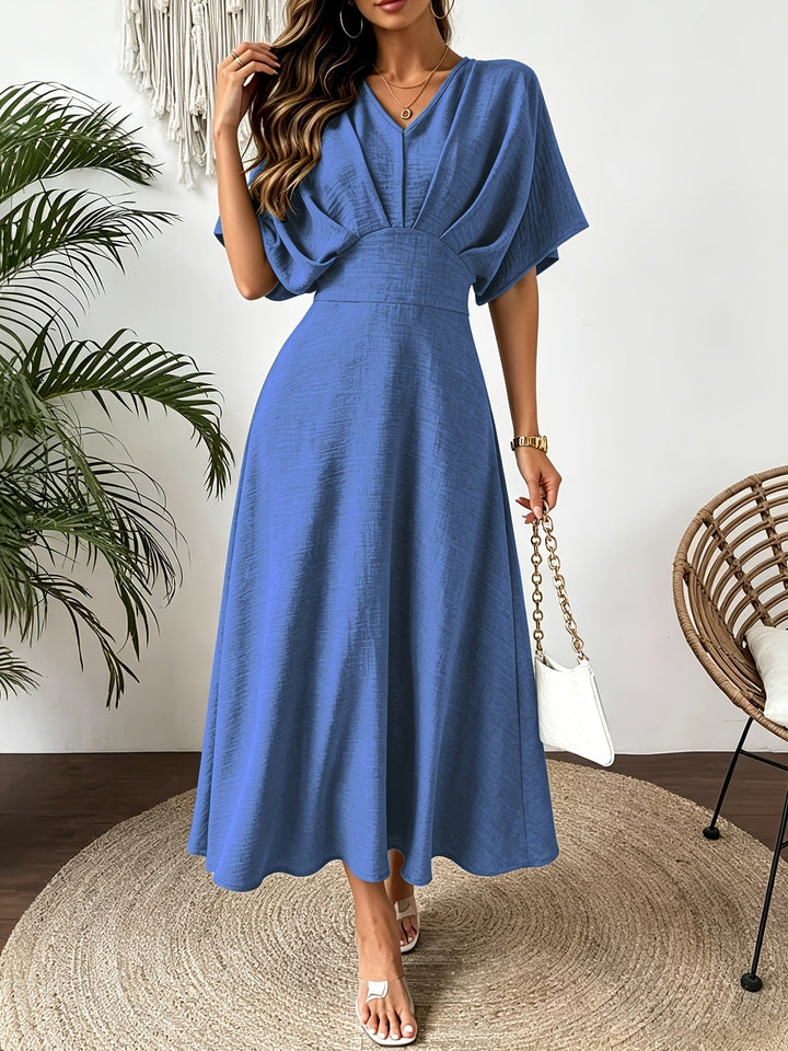 Romilly batwing sleeve midi dress in green