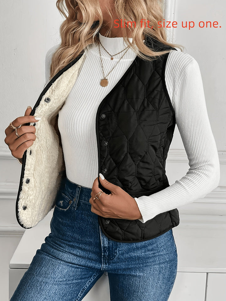 Rae fitted warm quilted gilet – image 2