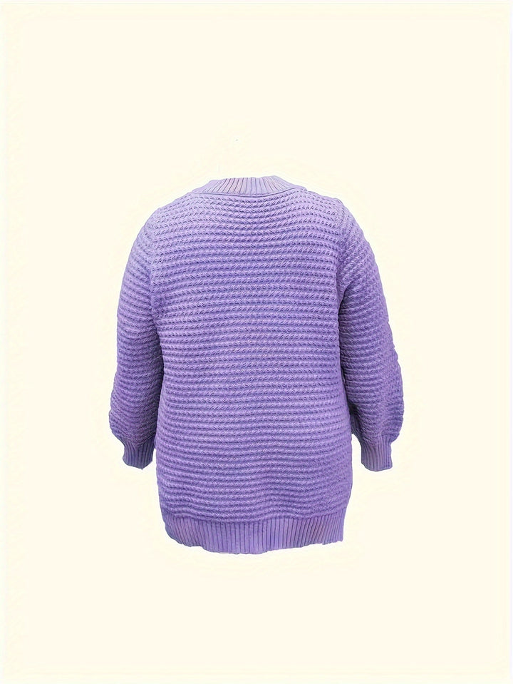 Margit oversized mock neck cable knit jumper – image 6