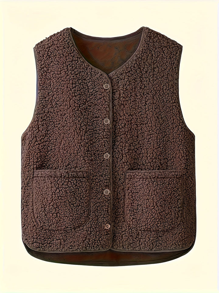Justine button front sweater vest – image 5
