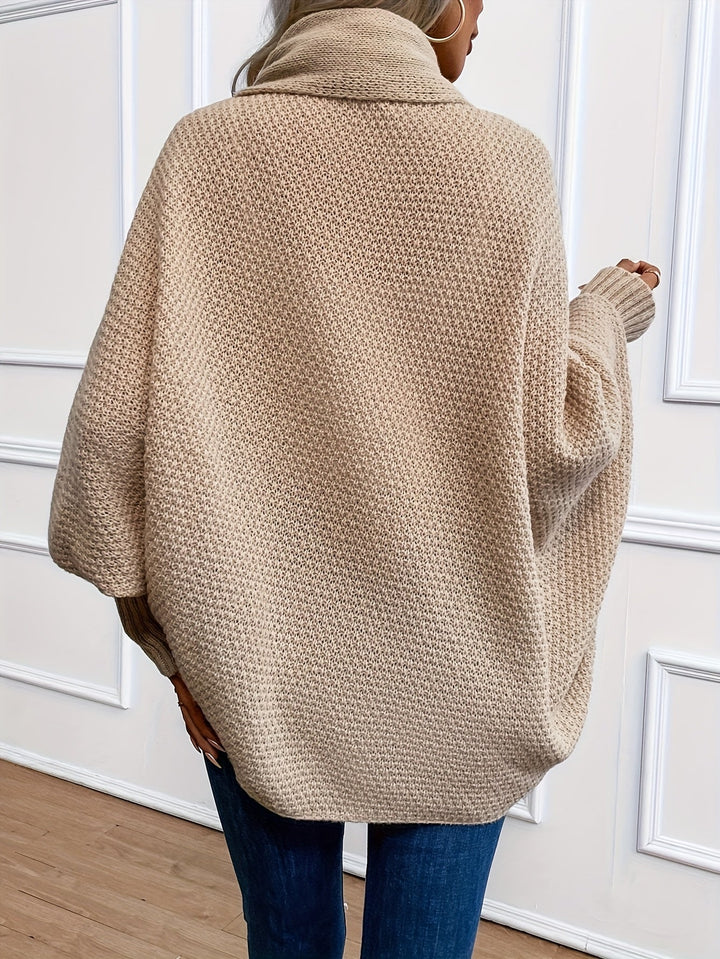 Wendela waterfall knit cardigan with shawl collar – image 8