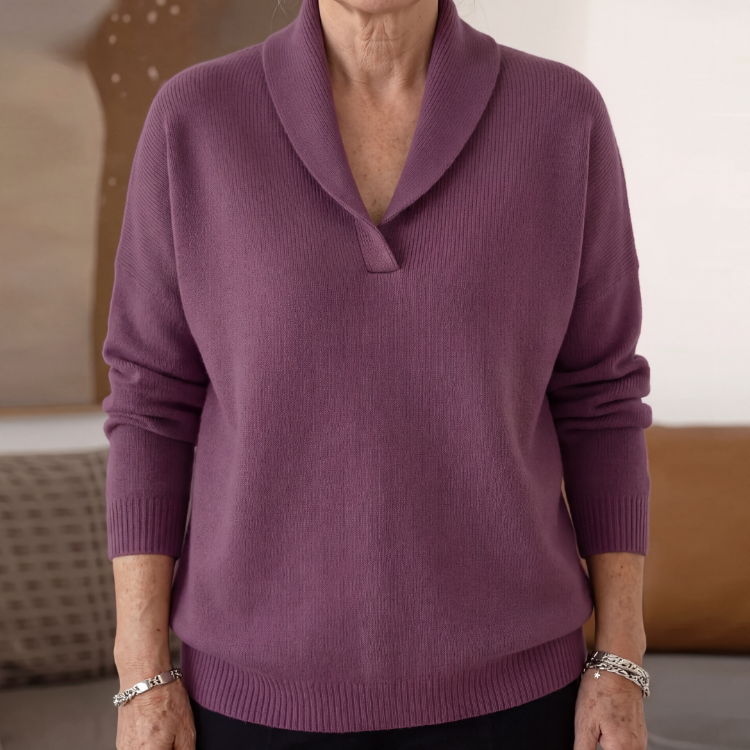Sienna relaxed v neck knit jumper – image 8