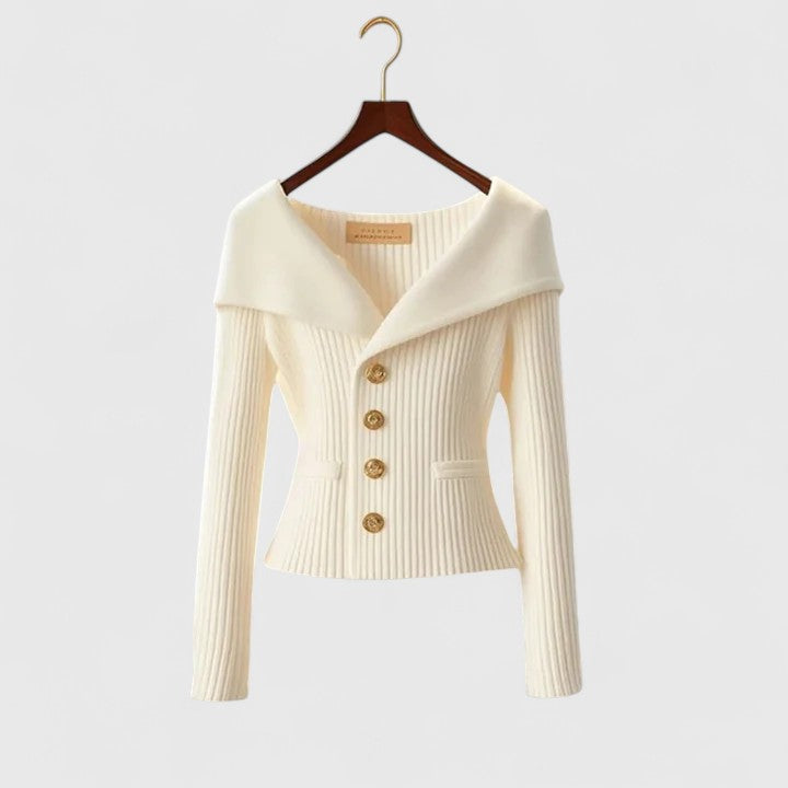 Imogen fitted wide collar gilet – image 5