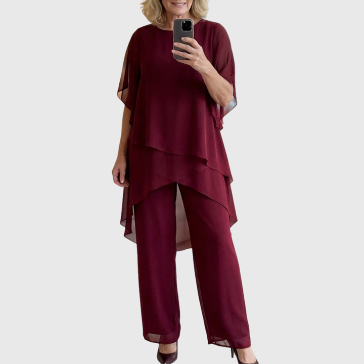 Chiara draped top and palazzo trouser set – image 7