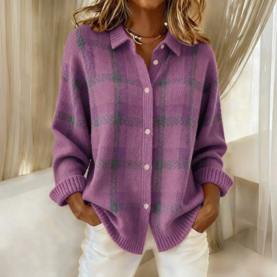Maj knit cardigan with collar – image 7