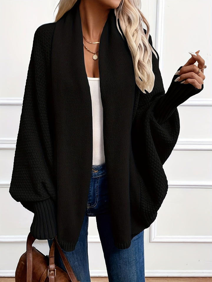 Wendela waterfall knit cardigan with shawl collar – image 2