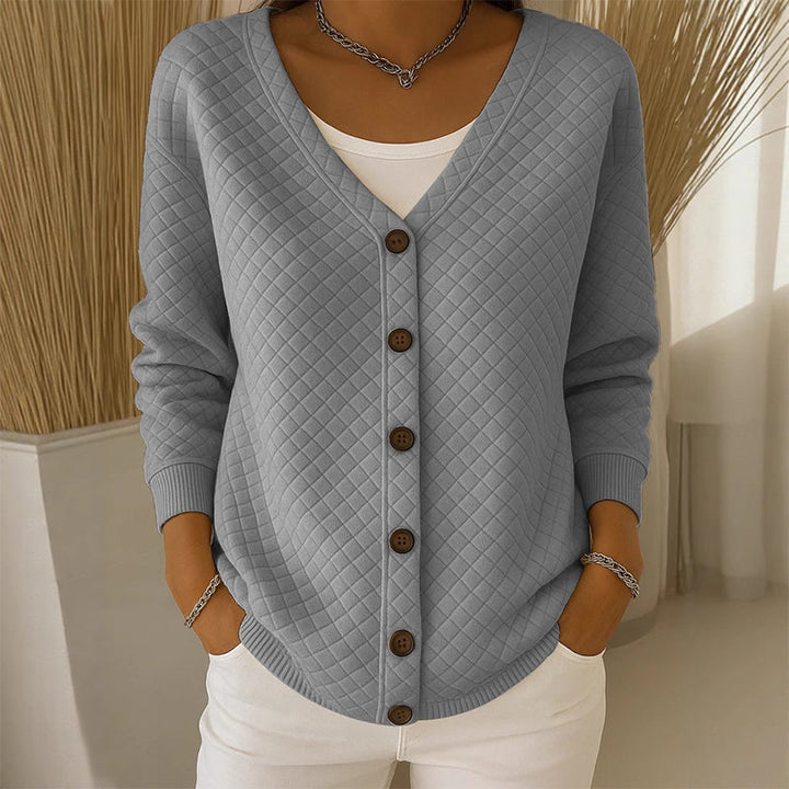 Octavia Elegant Quilted Knit Button Cardigan - image 5